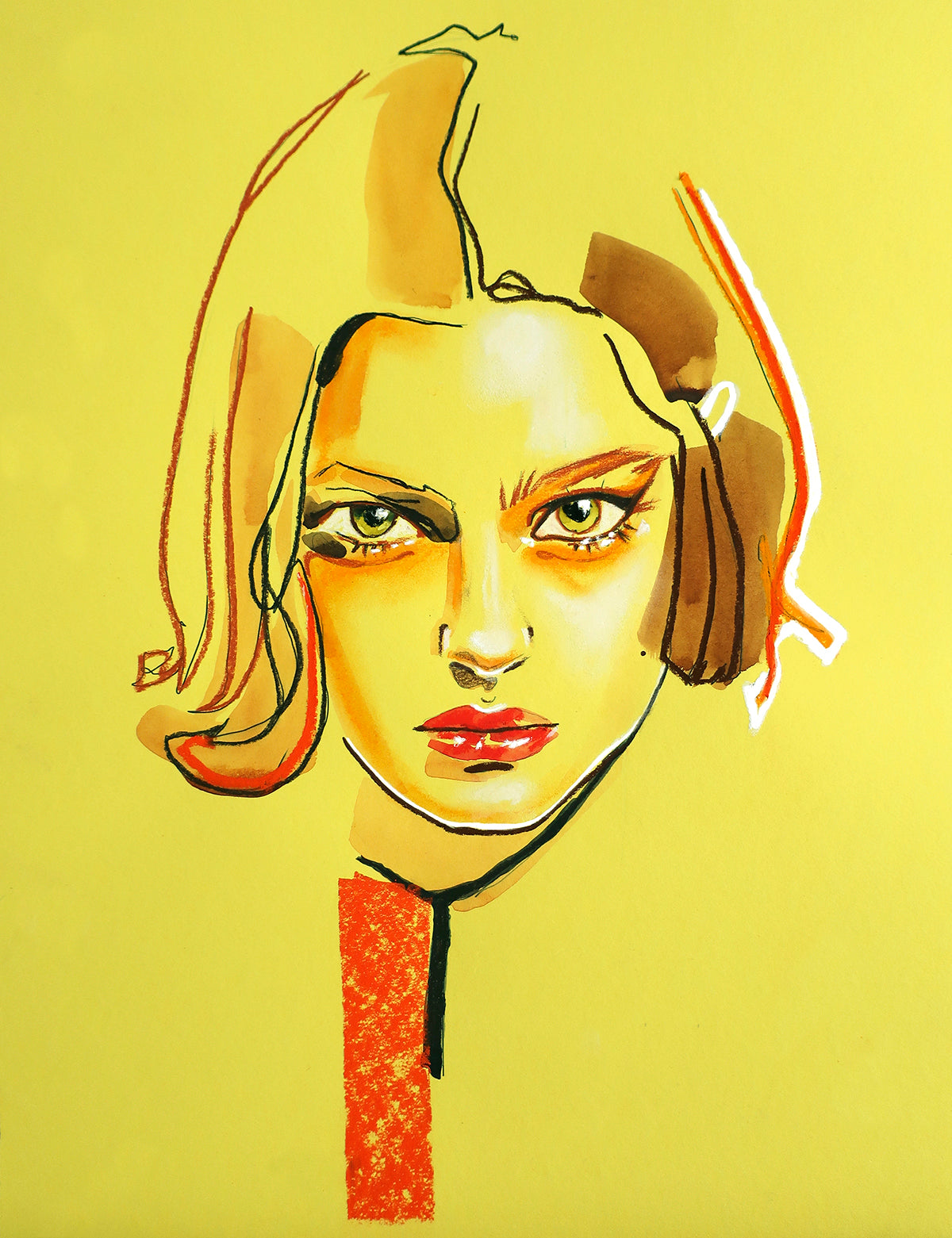 Retrouvez chez Acid Gallery les oeuvres de Zhenya Z, galerie d'art contemporain, Vieux Lille | Aquarelle et pastel sur carte colorée Watercolor, pastel on color cardboard Dimensions A3 29,7 x 42 cm