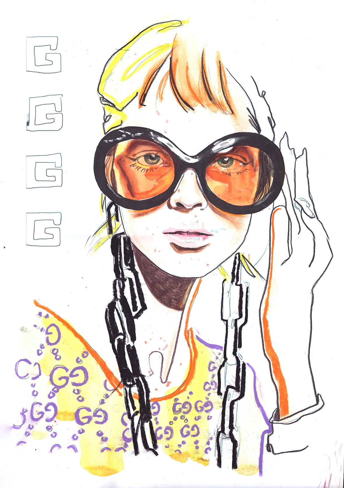Retrouvez chez Acid Gallery les oeuvres de Zhenya Z, galerie d'art contemporain, Vieux Lille | Aquarelle, pastel, crayons de couleur sur papier Watercolor, pastel, color pencils on paper Show in Milan, September 23, 2019 Unique Dimensions A3 29,7 x 42 cm 2020