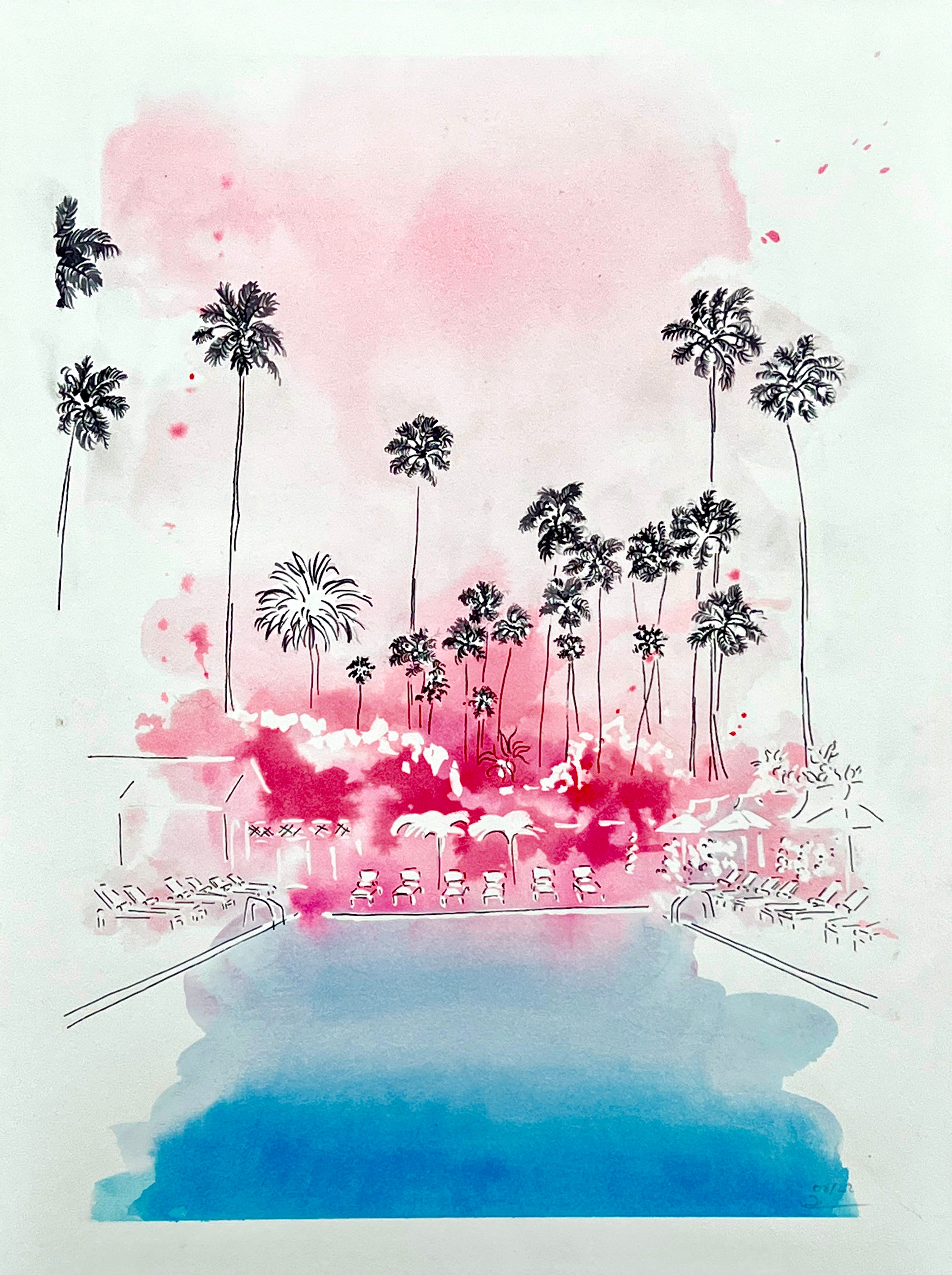 Retrouvez toutes les oeuvres de l'illustratrice Vicki Louise Ward chez Acid Gallery, galerie d'art contemporain dans le Vieux-Lille | Los Angeles collection Aquarelle 30X40 cm