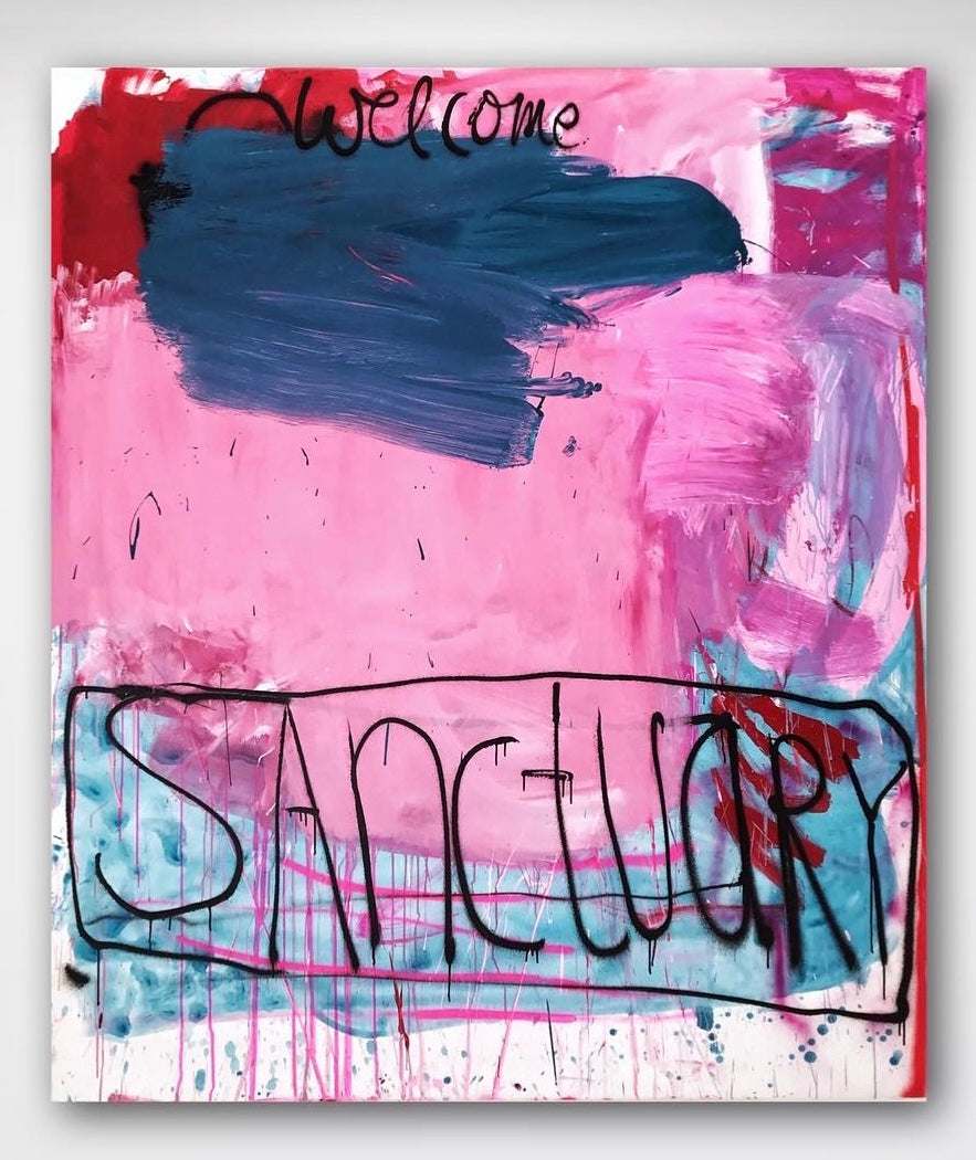 Acrylics, spray paint and oil on canvas 190 x 165 x 4 cm. Retrouvez cette oeuvre de Manuela Karin Knaut chez Acid Gallery.