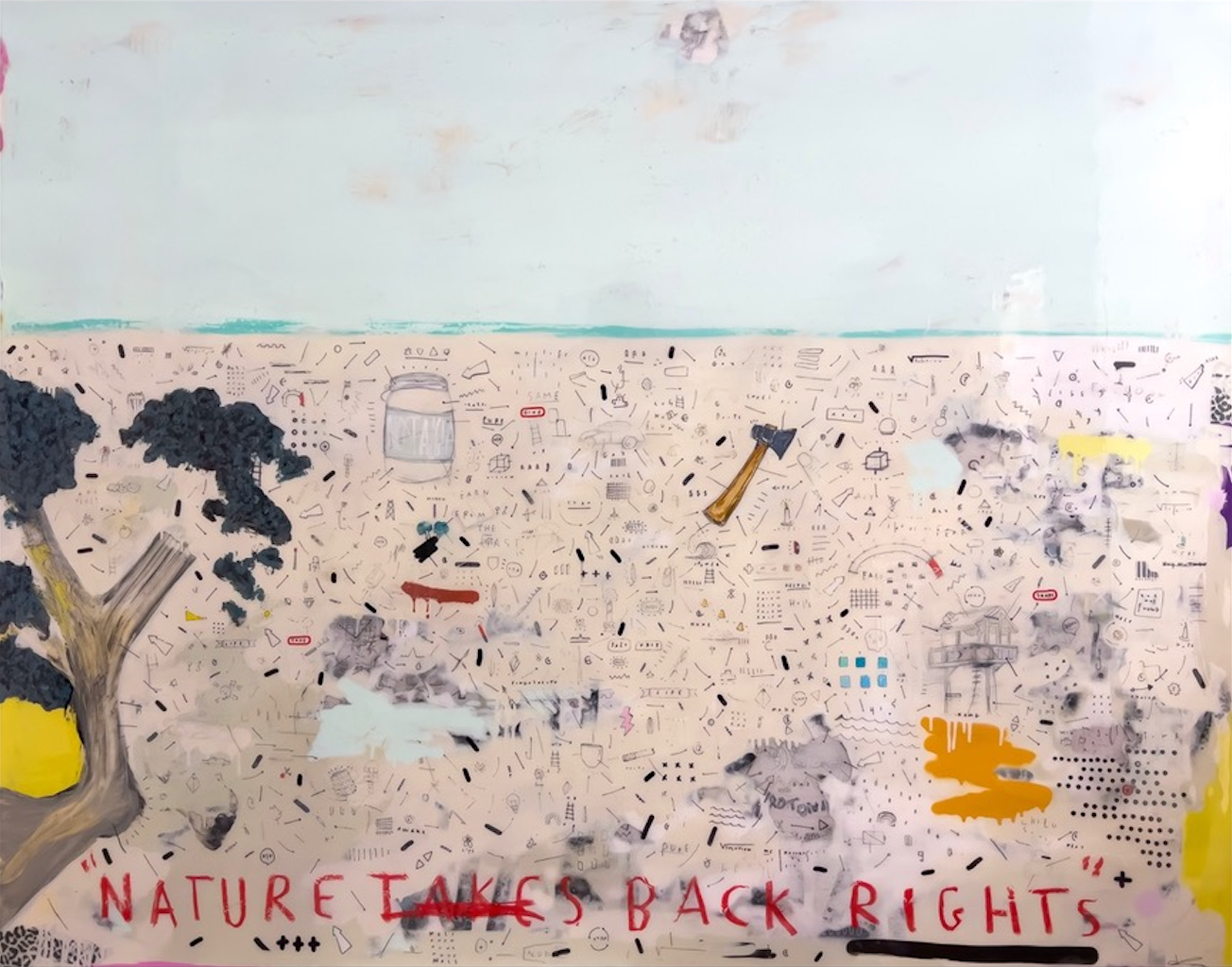 Mixed Media & Resin 130x164 cm Unique 2023