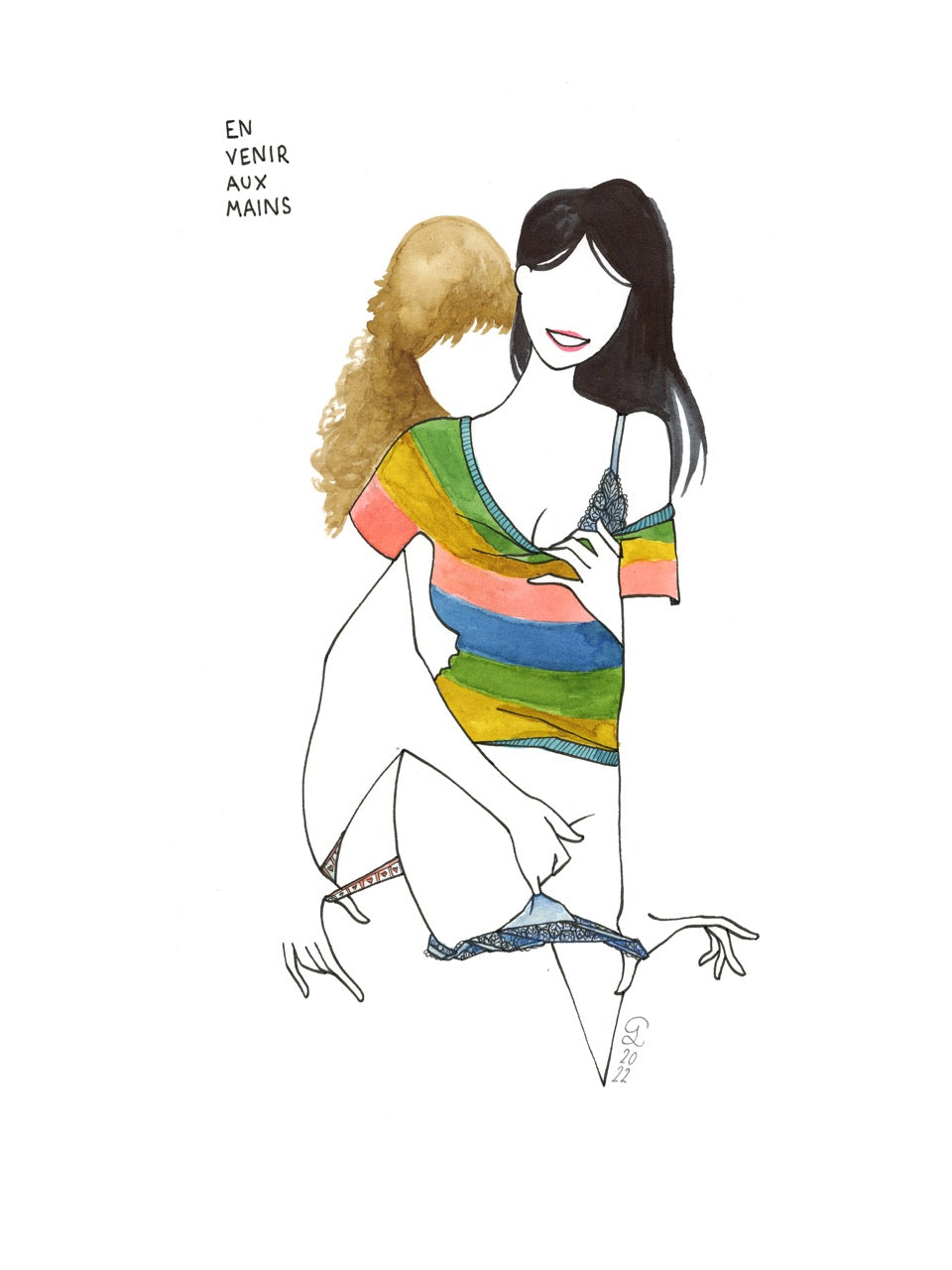 Retrouvez chez Acid Gallery les oeuvres de Petites Luxures, galerie d'art contemporain, Vieux Lille | Encre de Chine sur papier India ink on paper A4 21 x 29,7 cm 43 x 53 cm encadré