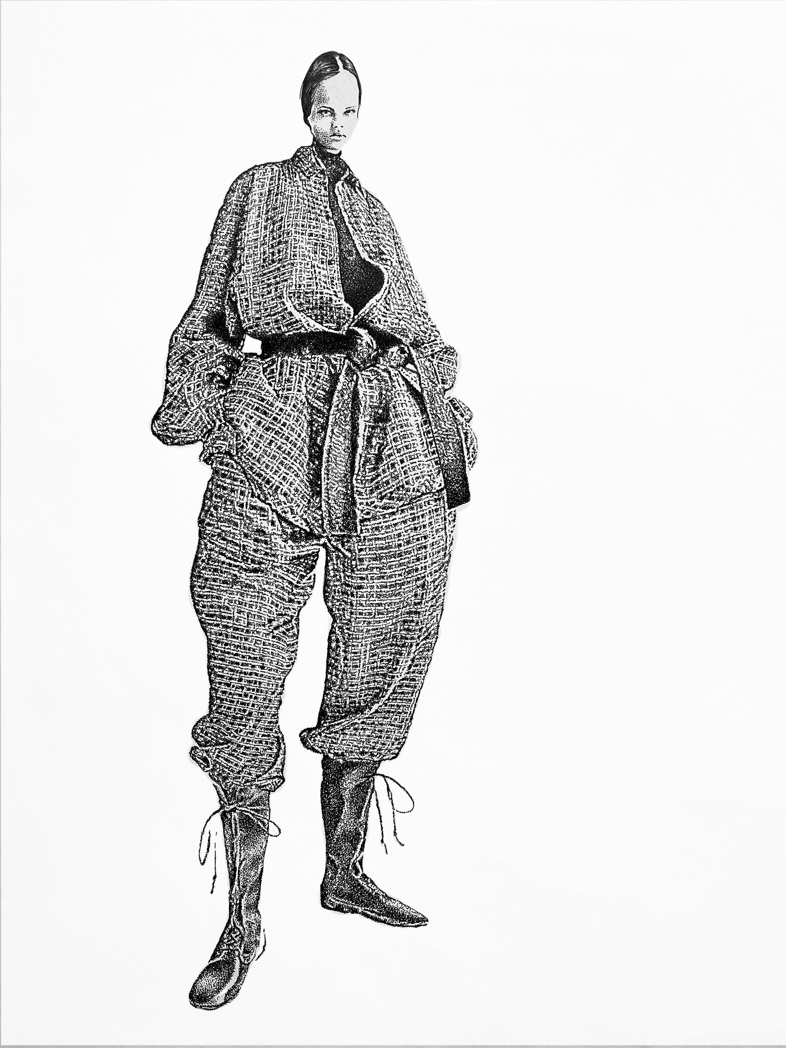 Retrouvez chez Acid Gallery les oeuvres de Franziska Schütz, galerie d'art contemporain, Vieux Lille | Pigment liner sur papier 180g / m2, Pigment liner on paper 180g/m2, Dimensions A3 29,7 x 42 cm Unique 2020