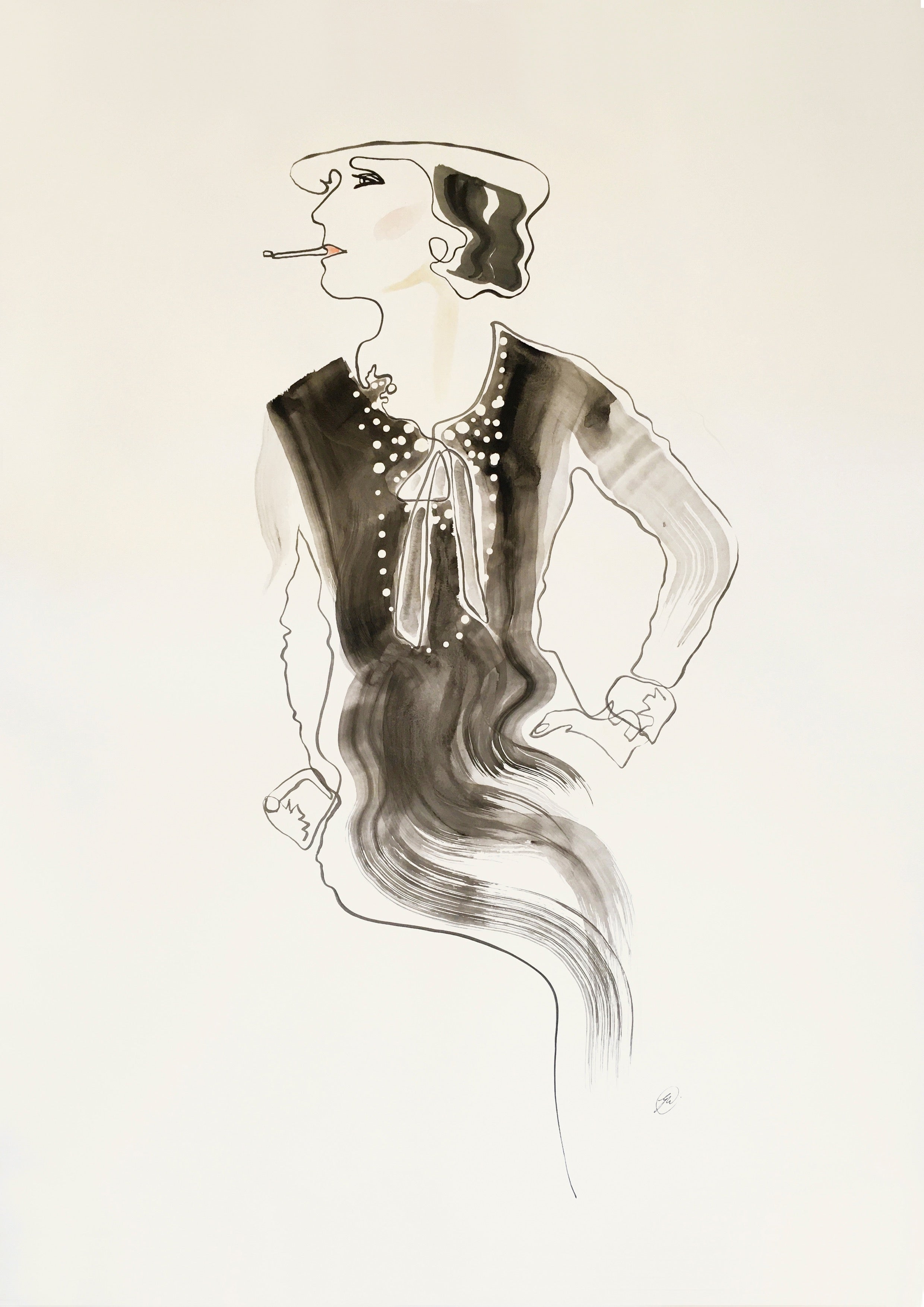 Retrouvez les oeuvres de Gill Wright chez Acid Gallery, galerie d'art contemporain. 11 Rue de la collegiale, Lille   Technique Ink & watercolour on paper, 80x120 cm