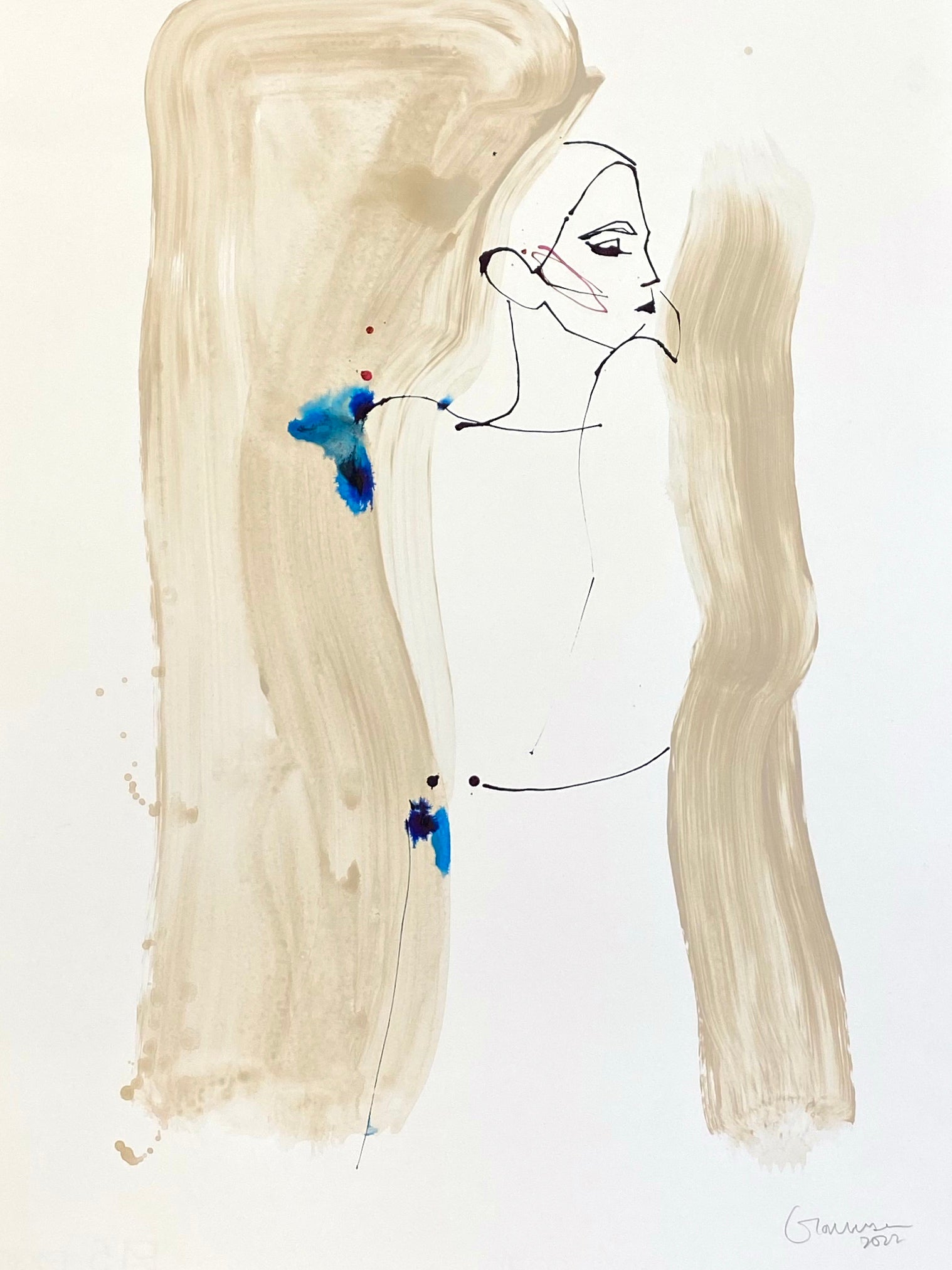 Retrouvez cette oeuvre de Caroline Tomlinson chez Acid Gallery. Encre et peinture Aquarelle Ink and Aquarelle Paint Dimensions 50 x 70 cm Unique 500 € encadré