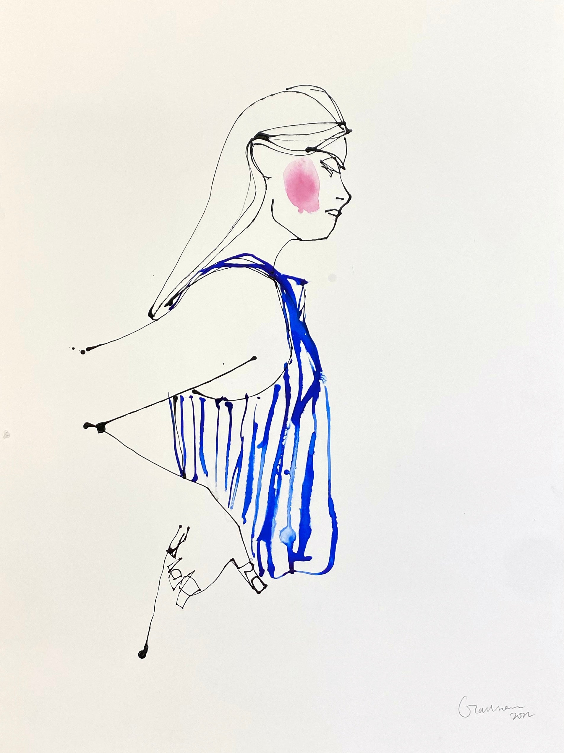 Retrouvez cette oeuvre de Caroline Tomlinson chez Acid Gallery. Encre et peinture Aquarelle Ink and Aquarelle Paint Dimensions 50 x 70 cm Unique 500 € encadré