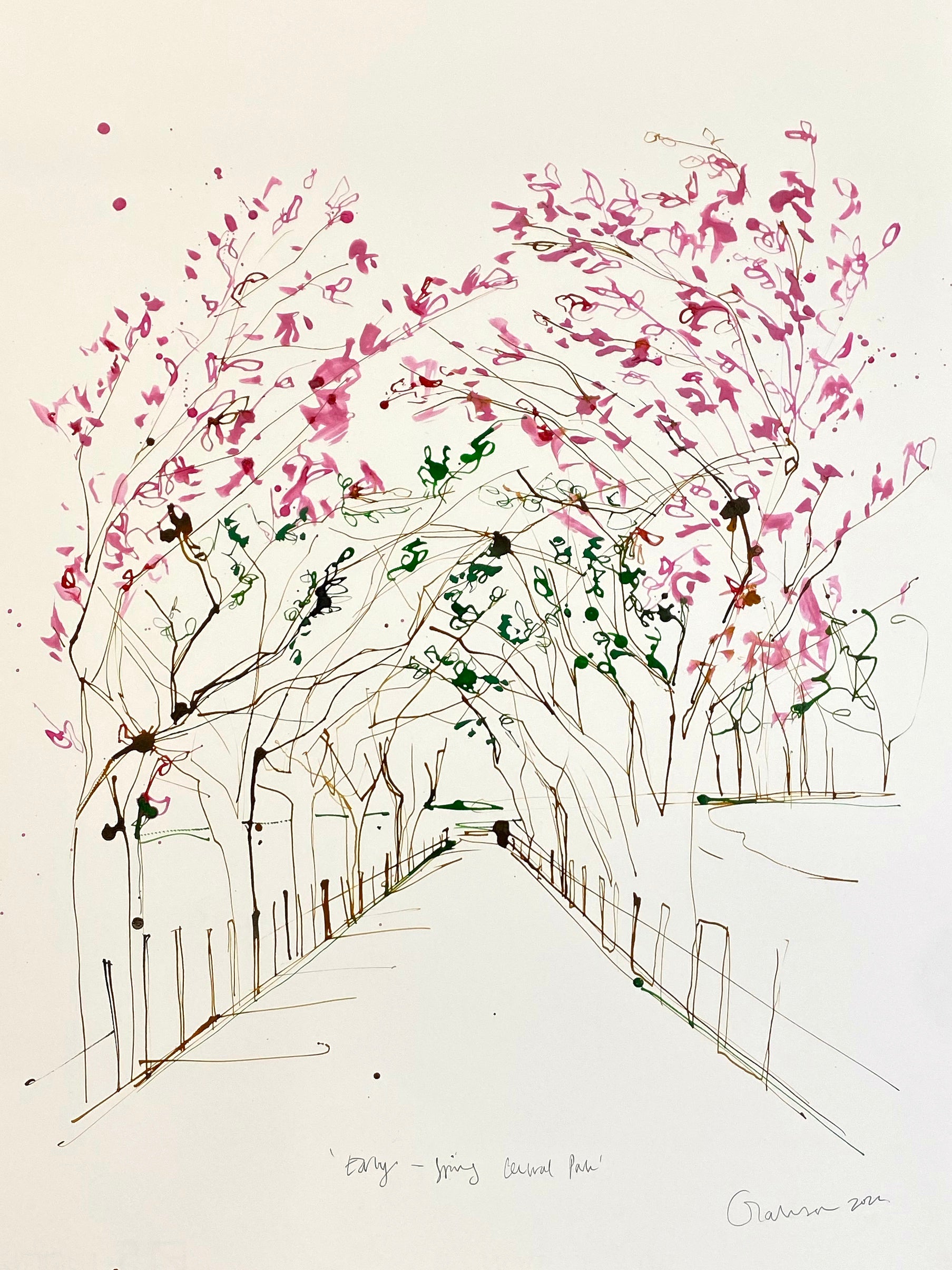 Retrouvez cette oeuvre de Caroline Tomlinson chez Acid Gallery. Encre et peinture Aquarelle Ink and Aquarelle Paint Dimensions 50 x 70 cm Unique 500 € encadré