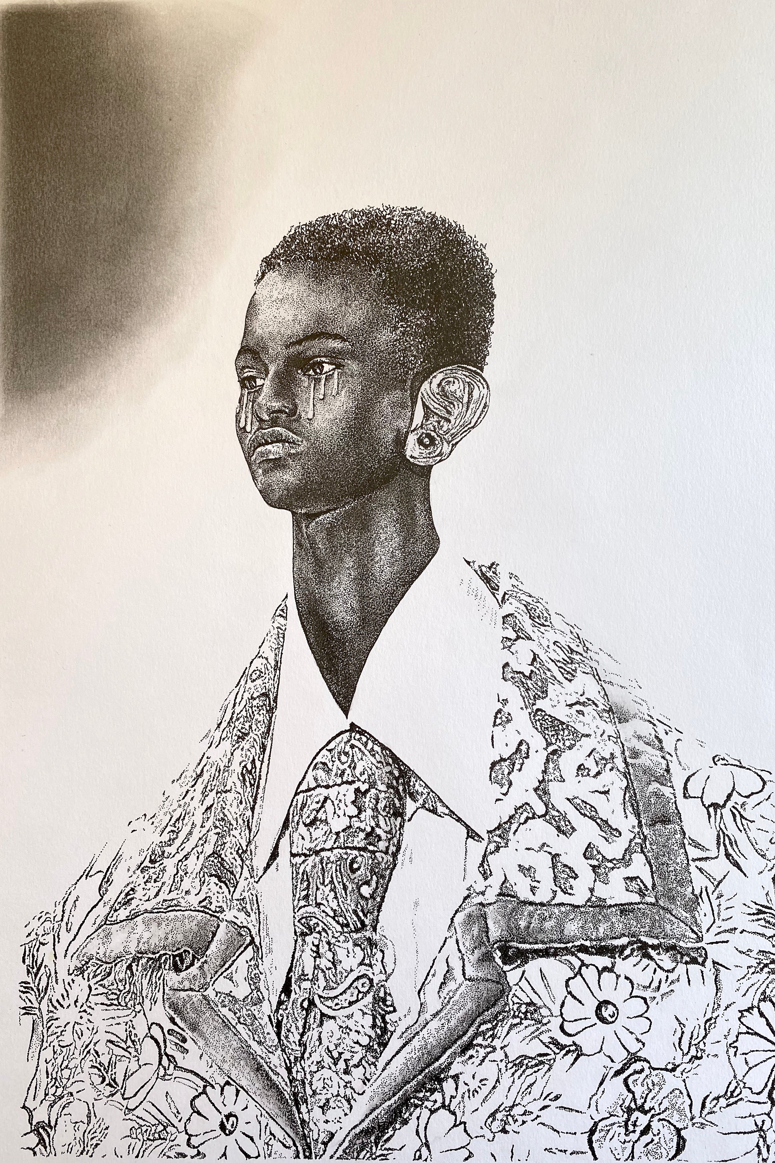 Retrouvez chez Acid Gallery les oeuvres de Franziska Schütz, galerie d'art contemporain, Vieux Lille | Pigment liner et crayon sur papier 180g / m2Pigment liner and pencil on paper 180g/m2Dimensions A3 29,7 x 42 cm Look du défilé Gucci FW 2019 avec un accent sur les accessoires et l'imprimé Look from the Gucci FW 2019 runway show with a focus on accessories and print Unique 2020