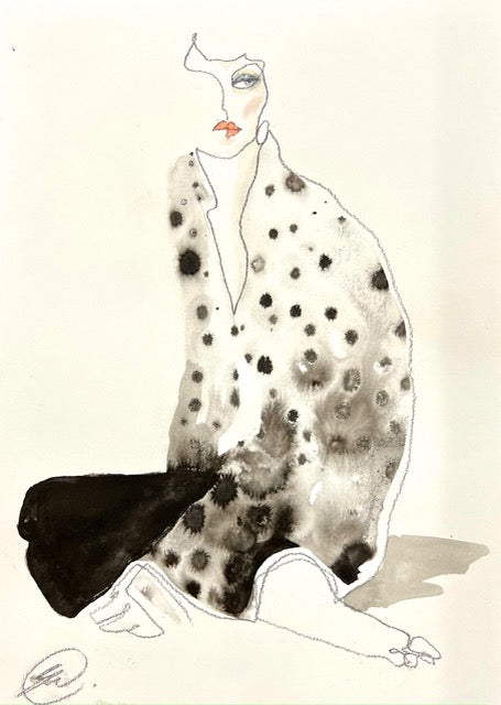 Retrouvez chez Acid Gallery les oeuvres de Gill Wright, galerie d'art contemporain, Vieux Lille | Unique; Graphite/Ink/Watercolour/Charcoal on paper  A4 2022