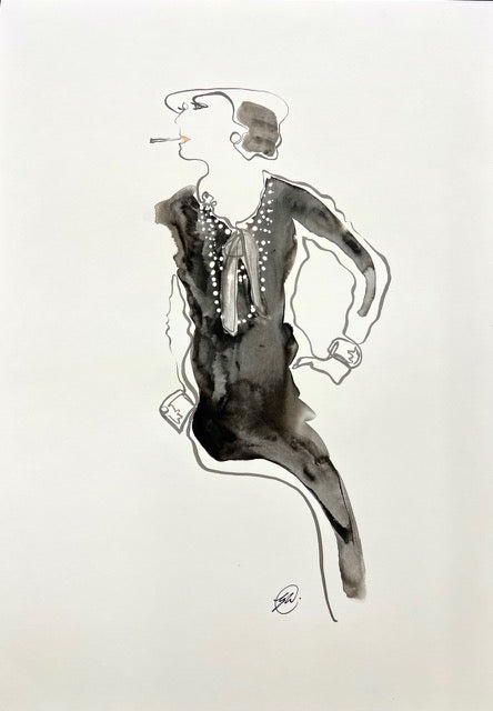Retrouvez chez Acid Gallery les oeuvres de Gill Wright, galerie d'art contemporain, Vieux Lille | Unique; Ink/Watercolour on paper A3 29,7 x 42; 50 x 70 cm encadré 2022