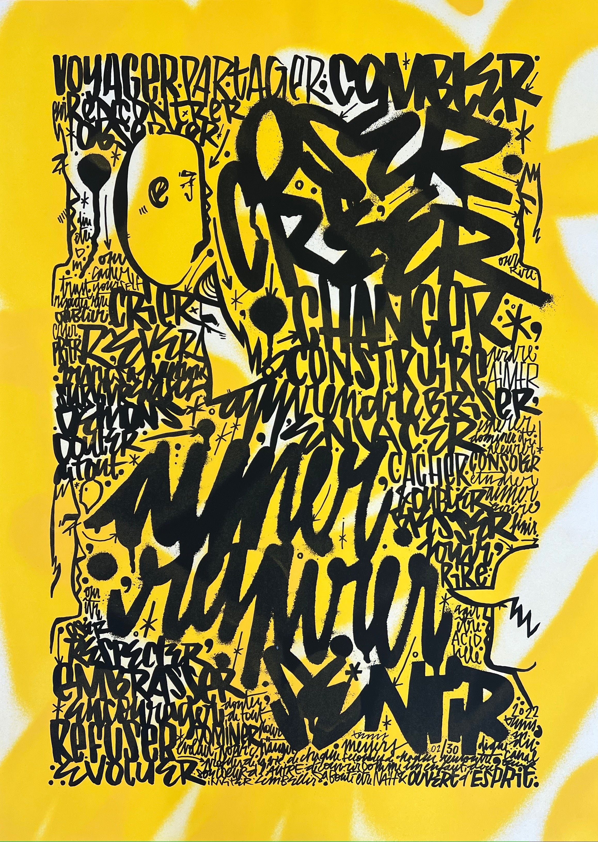Retrouvez les oeuvres de Denis Meyers chez Acid Gallery, Galerie d’art contemporain, Vieux-Lille | n°2 sur 30 Spray sur papier 50 x 70 cm