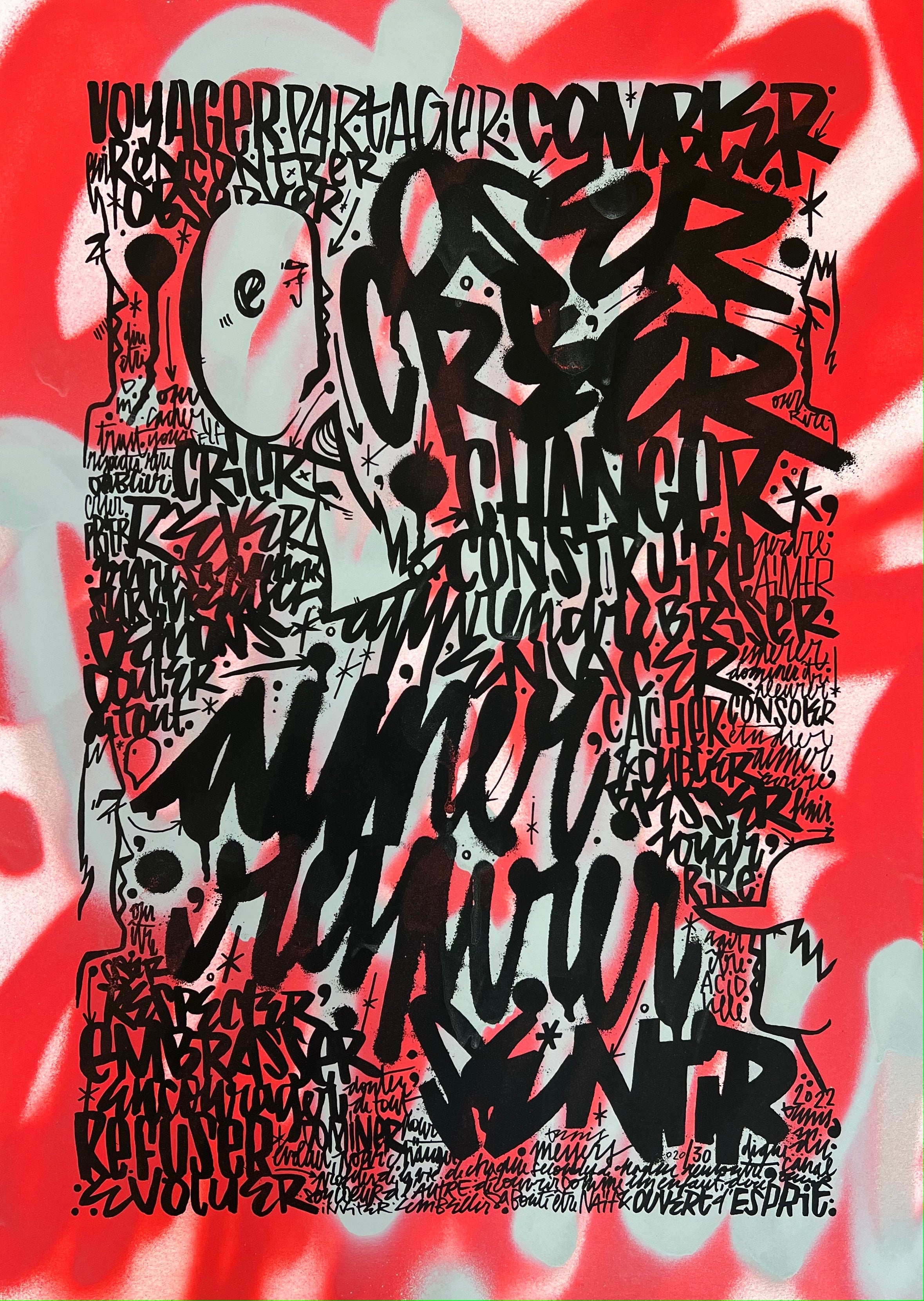 pièce 20 sur 30 Spray sur papier 50 x 70 cm Retrouvez les oeuvres de Denis Meyers chez Acid Gallery, Galerie d’art contemporain, Vieux-Lille | n°20 sur 30 Spray sur papier 50 x 70 cm