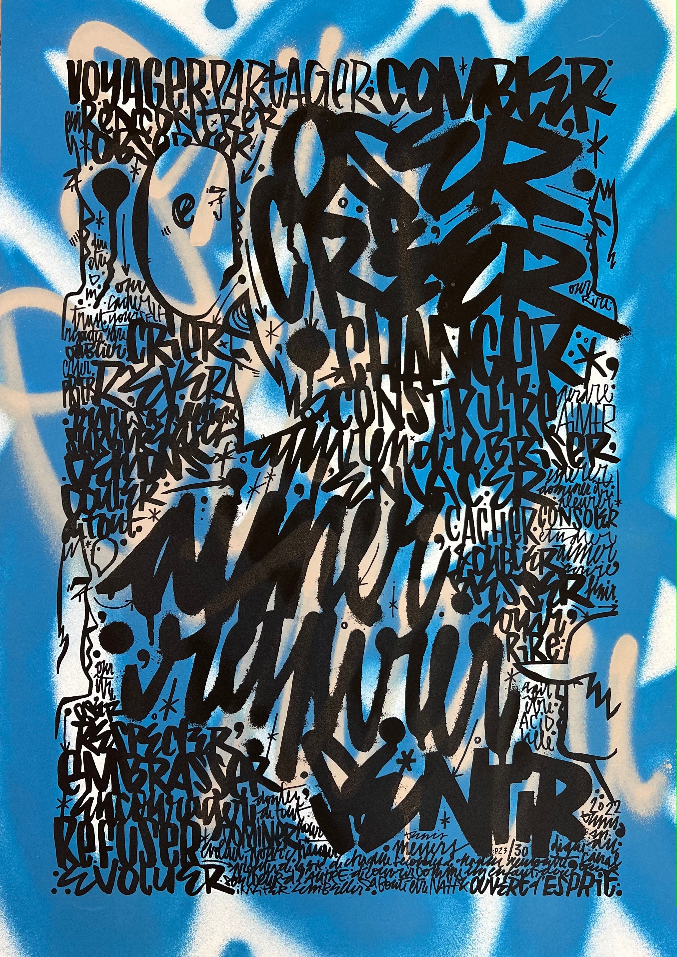 Retrouvez les oeuvres de Denis Meyers chez Acid Gallery, Galerie d’art contemporain, Vieux-Lille | pièce 23 sur 30 Spray sur papier 50 x 70 cm 