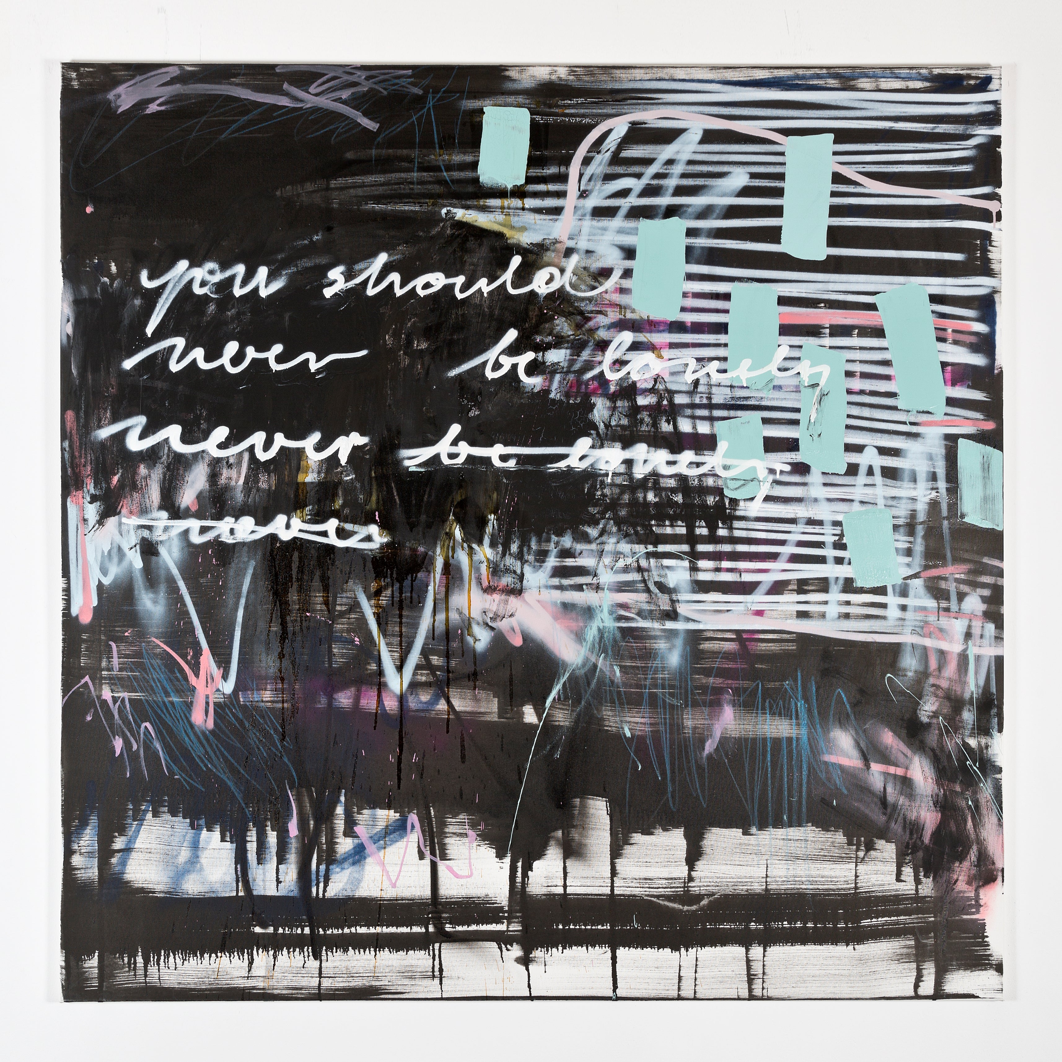 Retrouvez cette oeuvre de Manuela Knaut chez Acid Gallery. Acrylics, Inks on Canvas 155 x 155 x 2 cm
