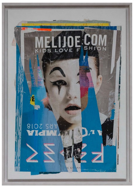 Retrouvez chez Acid Gallery les oeuvres de Bruno Ulmer, galerie d'art contemporain, Vieux Lille | Arrachage, composition, collage sur toile Tearing off, composition, collage on canvas 89 x 124 cm encadré Unique