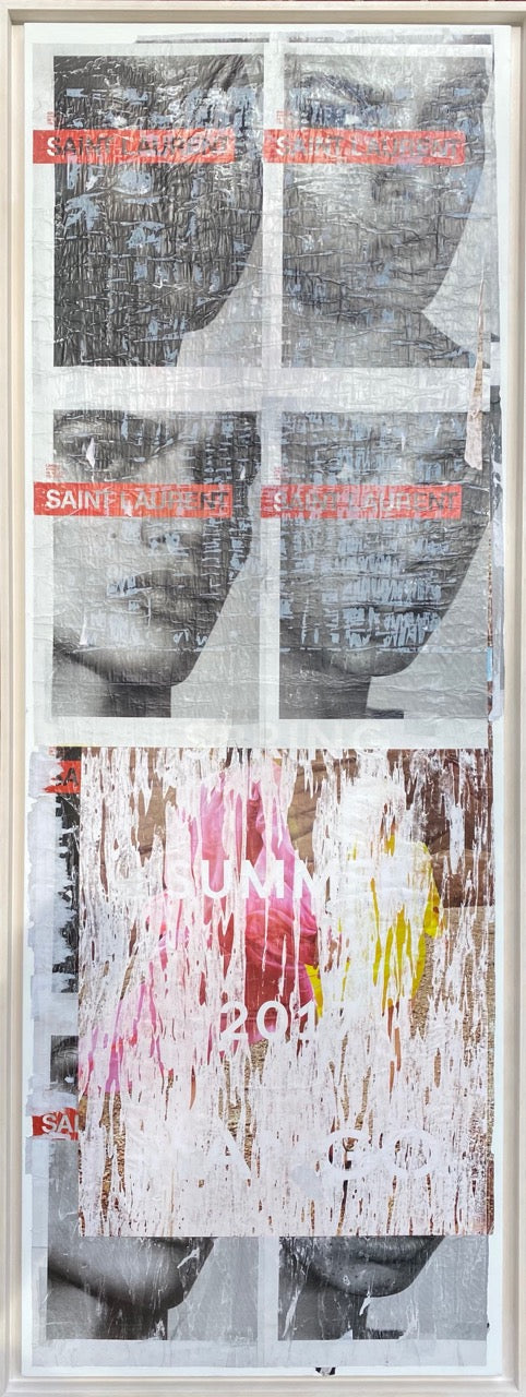 Retrouvez chez Acid Gallery les oeuvres de Bruno Ulmer, galerie d'art contemporain, Vieux Lille | Arrachage, composition et collage Ripping out, composing and gluing 89 x 234 cm encadré