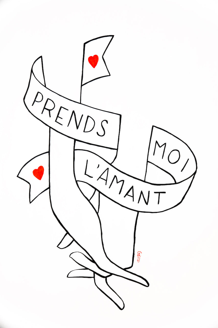 Retrouvez chez Acid Gallery les oeuvres de Petites Luxures, galerie d'art contemporain, Vieux Lille | Encre de Chine sur Papier Indian ink on paper Dimensions 84 x 124 cm 2019