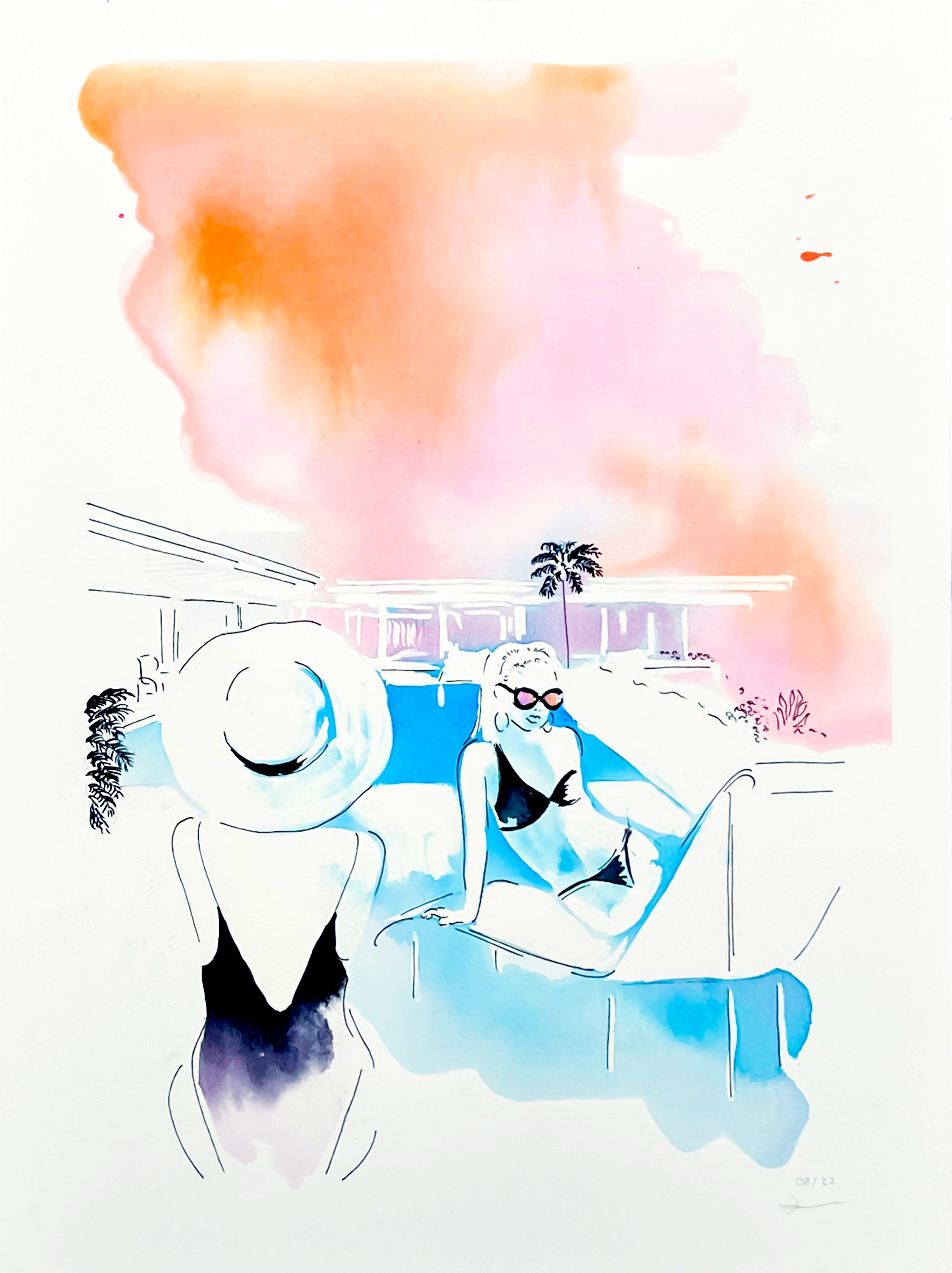 Retrouvez toutes les oeuvres de l'illustratrice Vicki Louise Ward chez Acid Gallery, galerie d'art contemporain dans le Vieux-Lille | Los Angeles collection Aquarelle 30X40 cm