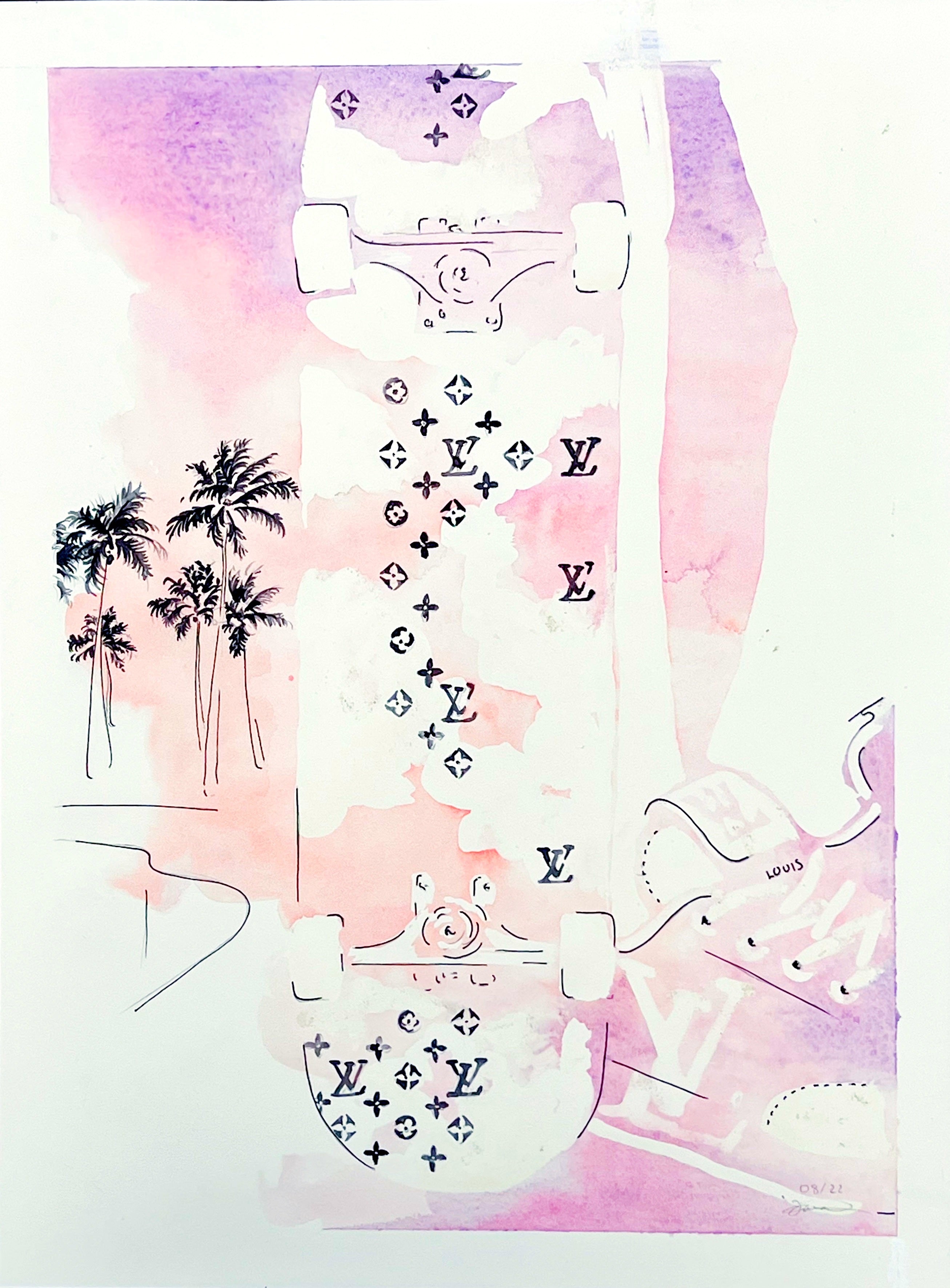 Retrouvez toutes les oeuvres de l'illustratrice Vicki Louise Ward chez Acid Gallery, galerie d'art contemporain dans le Vieux-Lille | Los Angeles collection Aquarelle 30X40 cm