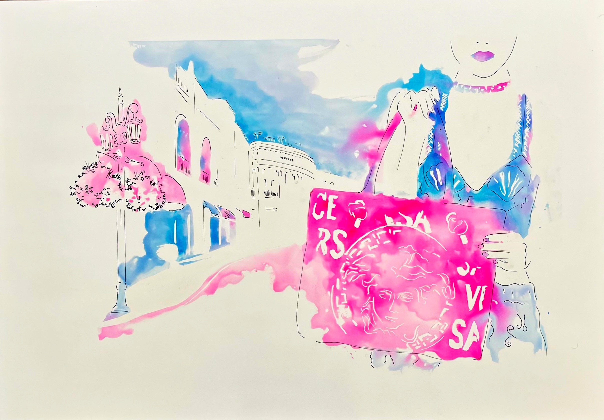 Retrouvez toutes les oeuvres de l'illustratrice Vicki Louise Ward chez Acid Gallery, galerie d'art contemporain dans le Vieux-Lille | Los Angeles collection Aquarelle 70X100