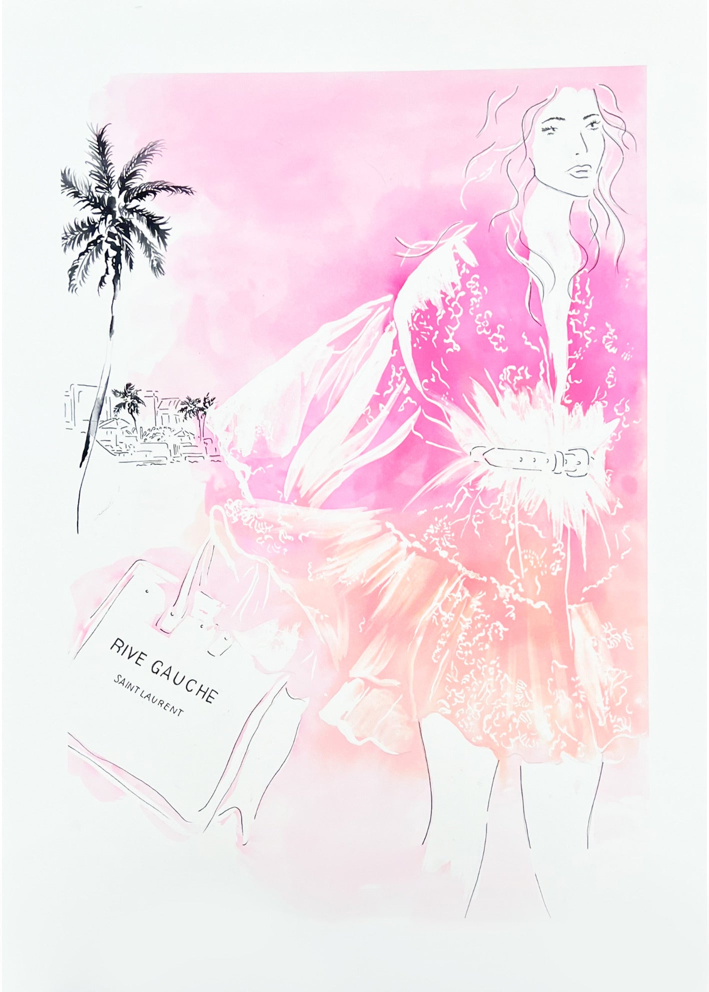 Retrouvez toutes les oeuvres de l'illustratrice Vicki Louise Ward chez Acid Gallery, galerie d'art contemporain dans le Vieux-Lille | Los Angeles collection Aquarelle 50X70