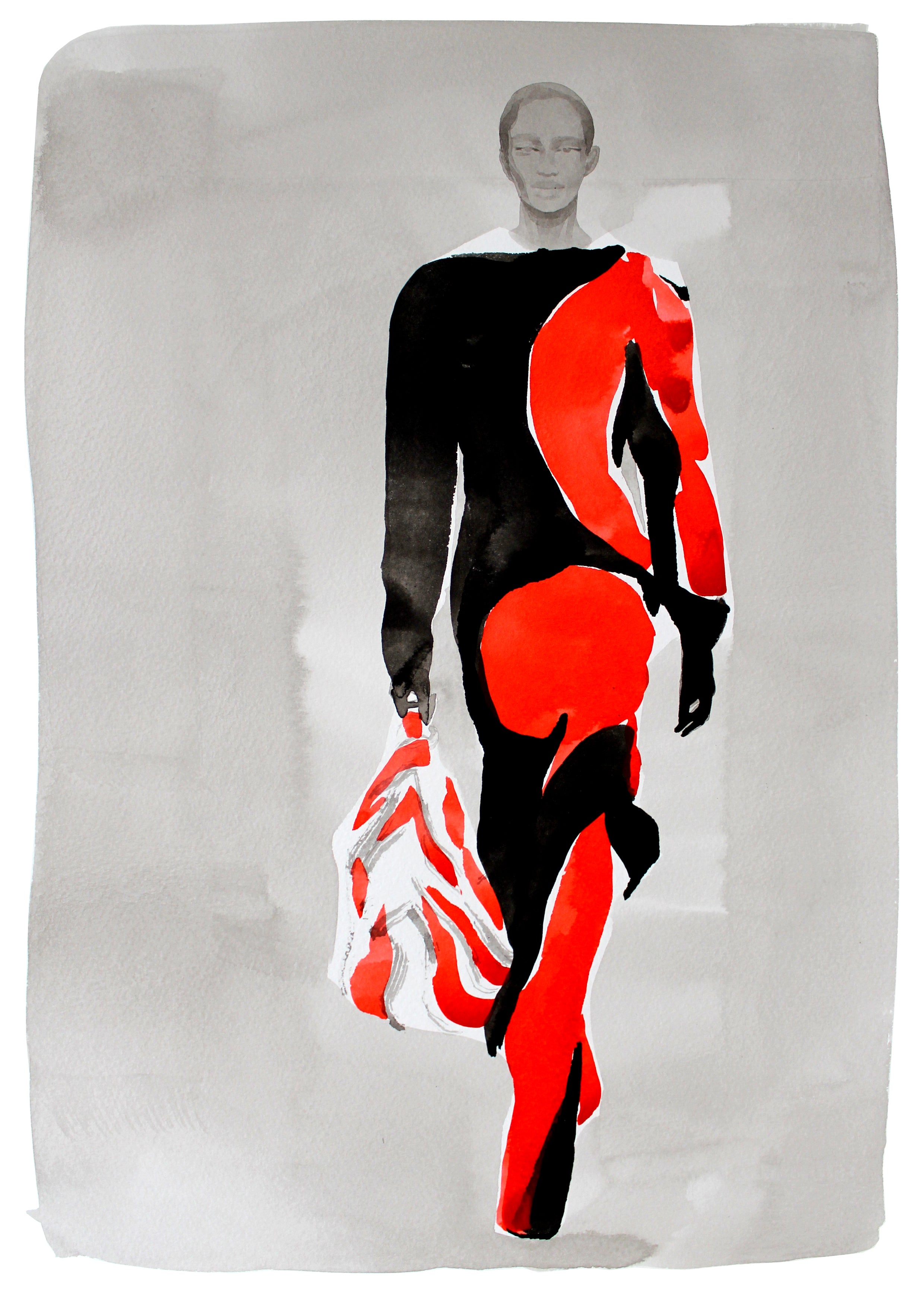 Retrouvez chez Acid Gallery les oeuvres de Joanna Layla, galerie d'art contemporain, Vieux Lille | Encre de Chine et peinture à l'argile sur papier aquarelle Indian ink, clay paint on watercolour paper Dimensions A3 29,7 x 42 cm UniqueMai 2020