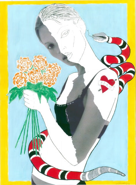 Retrouvez chez Acid Gallery les oeuvres de Emmanuel Unaji, galerie d'art contemporain, Vieux Lille | Acrylique, aquarelle, plume et collage sur papier Acrylic, watercolour, pen and collage on paper Dimensions 75 x 100 cm